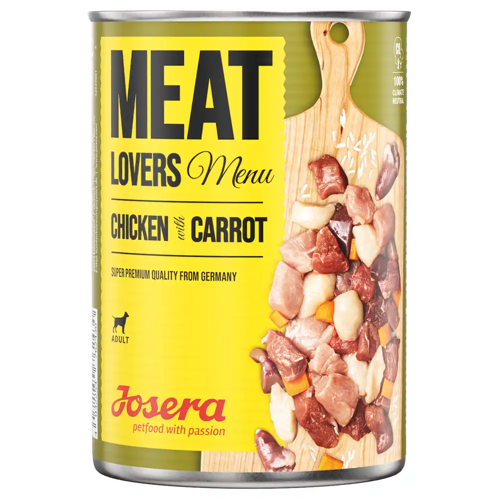 Josera Meatlovers Menú 6 x 800 g comida húmeda para perros - Pollo con zanahorias