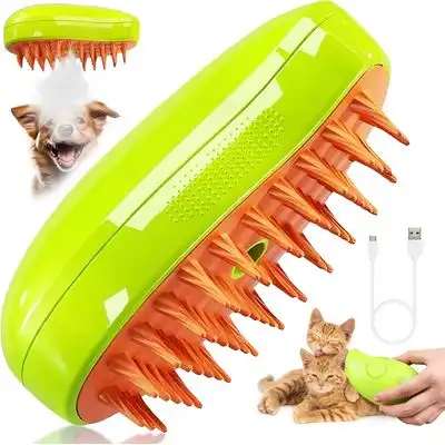 Pawffee Cepillo de vapor 3 en 1 para gatos perros: masaje limpieza - Verde - 1 pieza - Pawffee - Comparador de precios