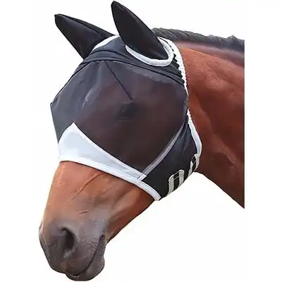 ZooVenture Máscara antimoscas de malla fina con orejeras para caballos - L - Zooventure - Comparador de precios