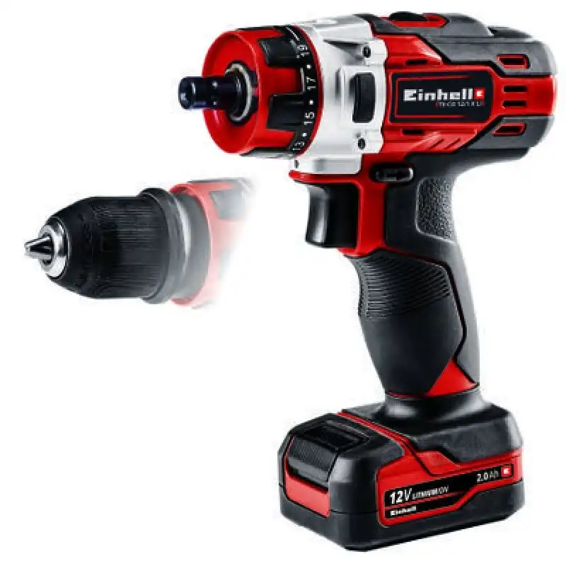 Einhell TE-CD 12/1 X-Li Taladro Atornillador/Percutor + Batería 12V + Cargador
