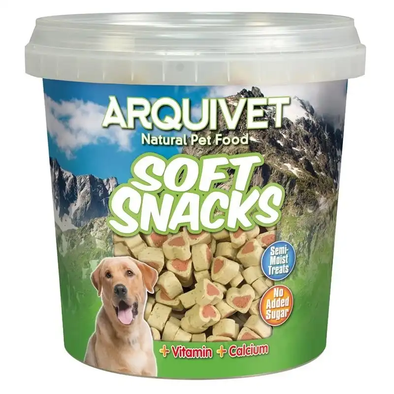 Golosinas para perros Soft snacks Corazones de salmón y arroz 800 grs., Unidades 6 unidades