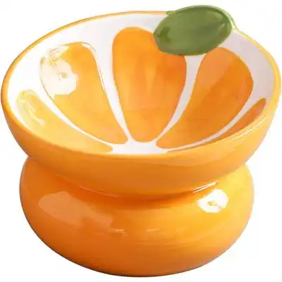 HausPets Comedero gato cerámica inclinado 15° – Naranja - Naranja - HausPets - Comparador de precios
