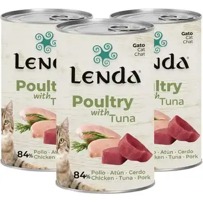 Lenda Paté para Gatos Aves de Corral y Atún - 3 x 400 g - Lenda - Comparador de precios