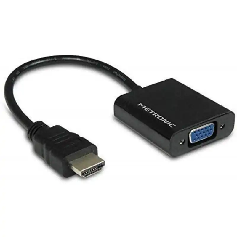 Metronic Convertidor HDMI / VGA con Jack 3,5mm Negro