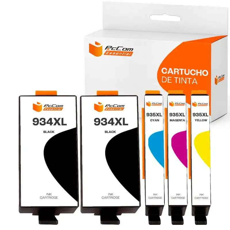 Pccom Essential HP 934XL/935XL Cartucho Tinta Compatible Negro/Cian/Magenta/Amarillo Pack 5