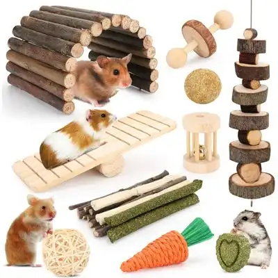UAMLY Accesorios para jaulas de hámster, juguetes para masticar - 12 artículos - Uamly - Comparador de precios