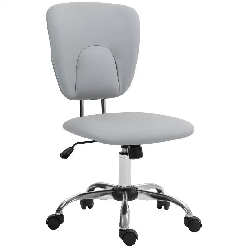 Vinsetto Silla de Oficina con Altura Ajustable e Inclinación Gris
