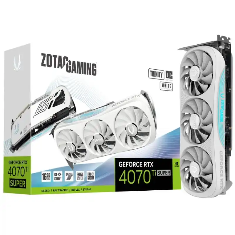 Zotac Gaming GeForce RTX 4070 Ti SUPER Trinity OC White Edition 16GB GDDR6X DLSS3