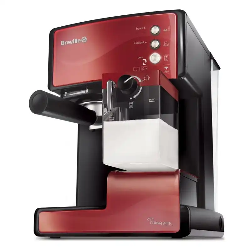 Breville Prima Latte Cafetera Automática 15 Bares Roja/Negra