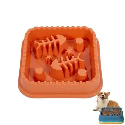 FurryFusion Comedero de alimentación lenta para perros y gatos - Naranja - Furry Fusion - Comparador de precios