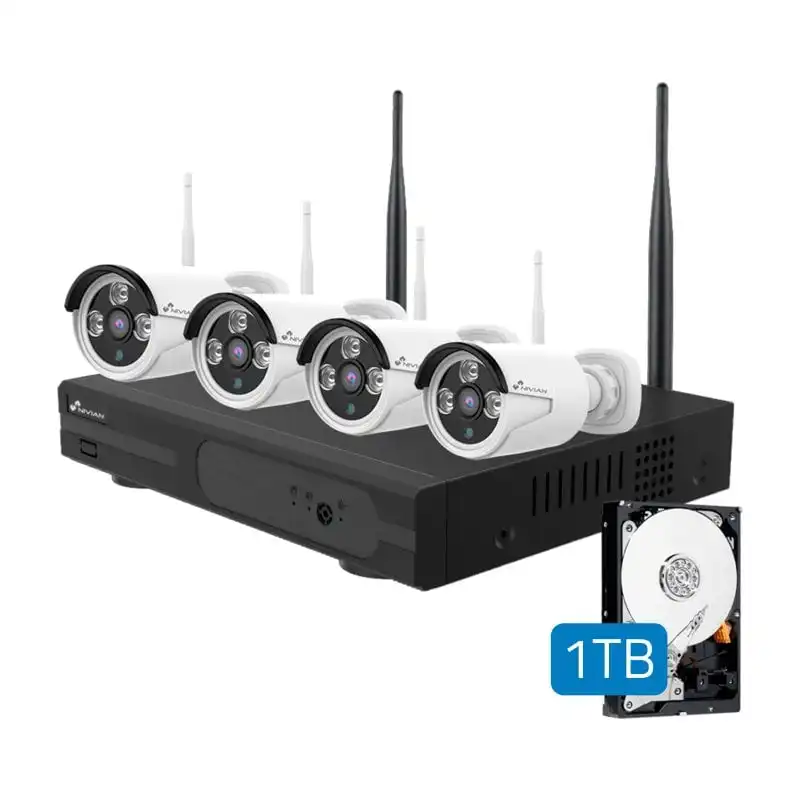Nivian NV-KIT830W-4CAM Kit de Videovigilancia 10 Canales 1TB