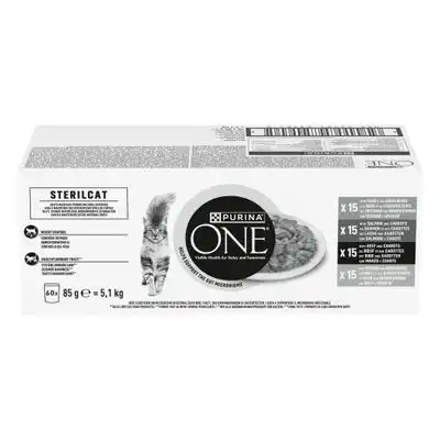 Purina One Sterilcat Mix Meat & Vegetables - 60 x 85 g - Purina One - Comparador de precios