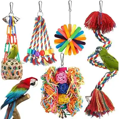 UAMLY s para pájaros, percha de cuerda con campana - 5 artículos - Uamly - Comparador de precios