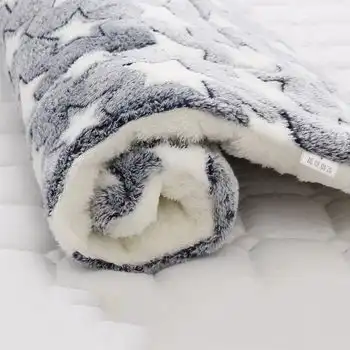 Colchoneta Lavable Cálida Gruesa Para Dormir Para Perros - Gris Oscuro Estrella, 5-(69x52cm)