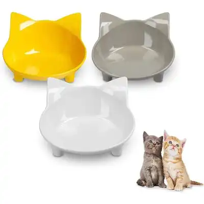 HausPets Lote 3 comederos gato antideslizantes – Gris/blanco/amarillo - Gris / Blanco / Amarillo - HausPets - Comparador de precios