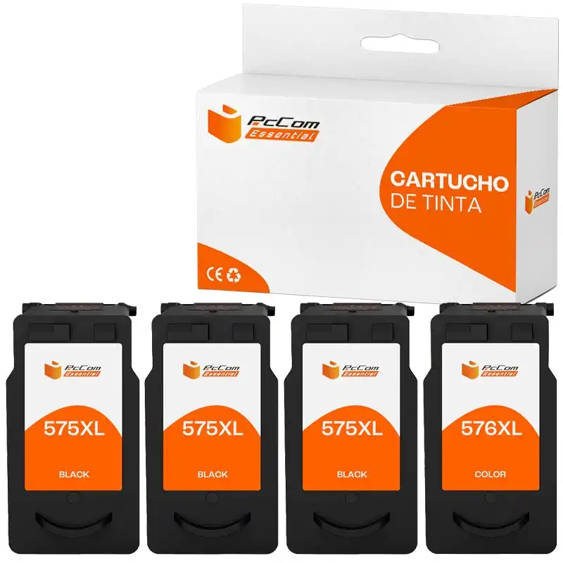 Pccom Essential Canon Pg575xl/cl576xl Cartucho Tinta Compatible Negro Pack 4