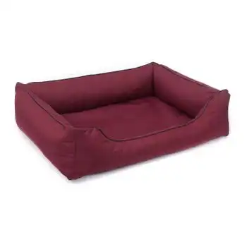 Cama Para Perro Sofá Mestizo Valencia 100x75cm Color Burdeos/negro
