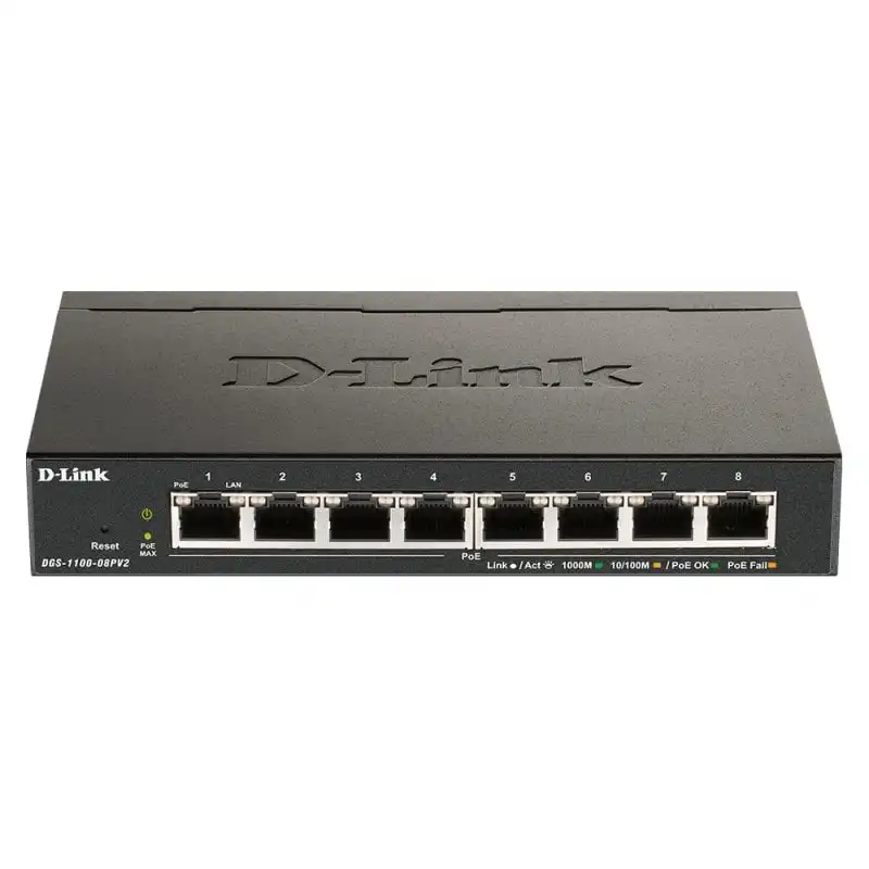 D-Link DGS-1100-08PV2 Smart Switch 8 Puertos Gigabit PoE