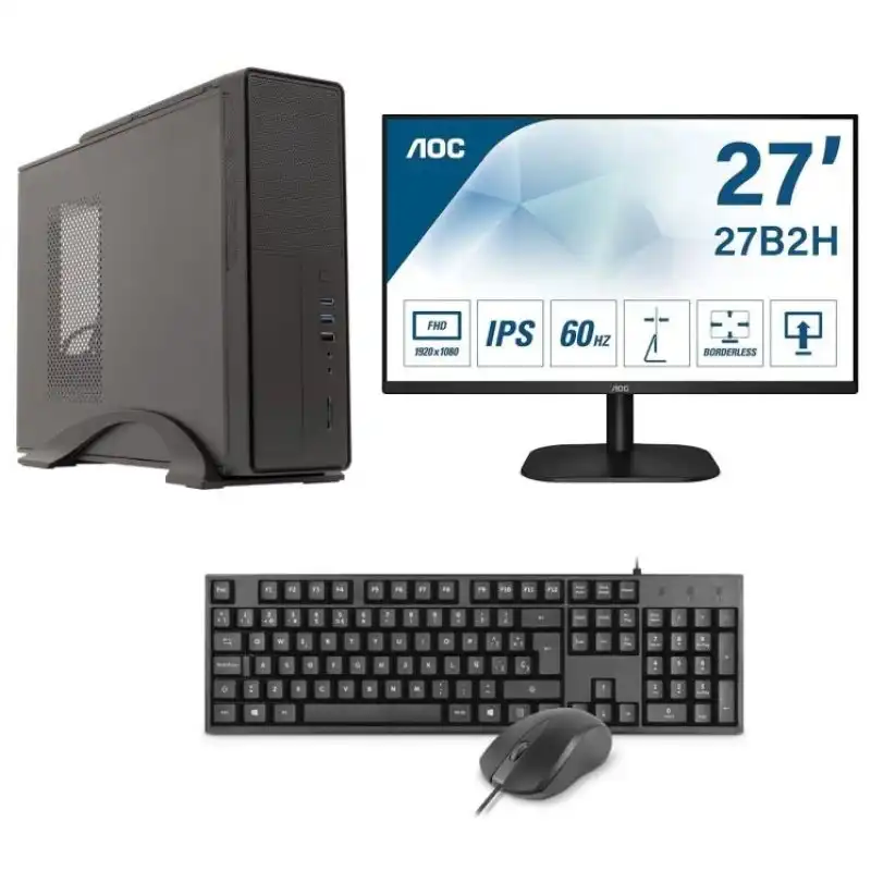 Epical-Q Pack Soho3 Intel Core i5-12400/16GB/1TB SSD + Monitor 27" + Teclado + Ratón