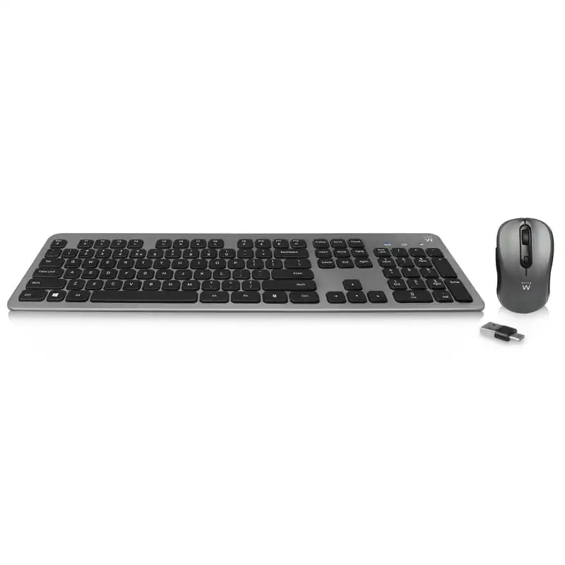 Ewent EW3272 Combo Teclado Inalámbrico + Ratón Gris/Negro