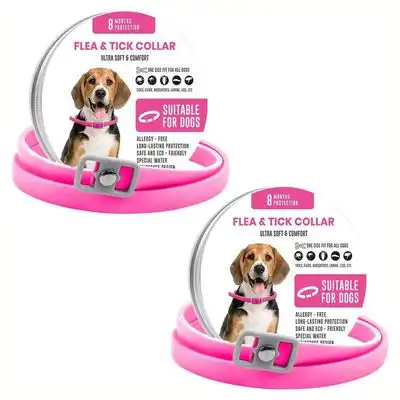 MCBOSON Collar antipulgas y garrapatas para perros - Rosa - Mcboson - Comparador de precios