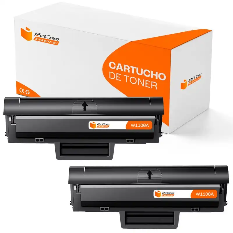 Pccom Essential HP 106A/W1106A Tóner Compatible Negro Pack 2