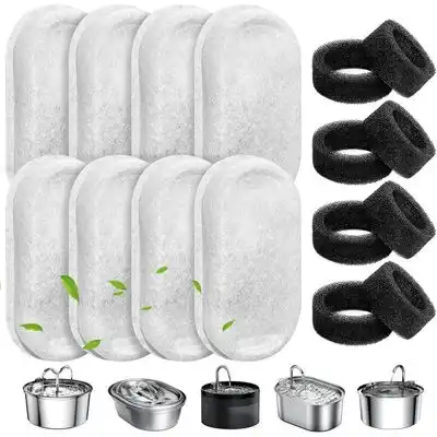ZooVenture Filtros de fibra de carbono para fuente de gatos (8 piezas) - Juego de 8 piezas - Zooventure - Comparador de precios