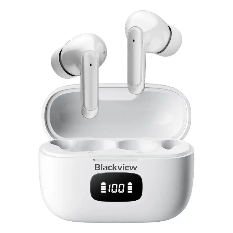 Blackview Airbuds 8 Auriculares Bluetooth con Cancelación Activa de Ruido Blancos