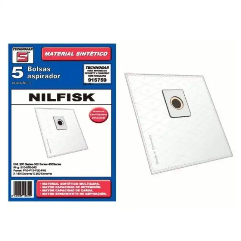 Bolsa Sintetica Aspirador Nilfisk Elite 5 Unidades 915759