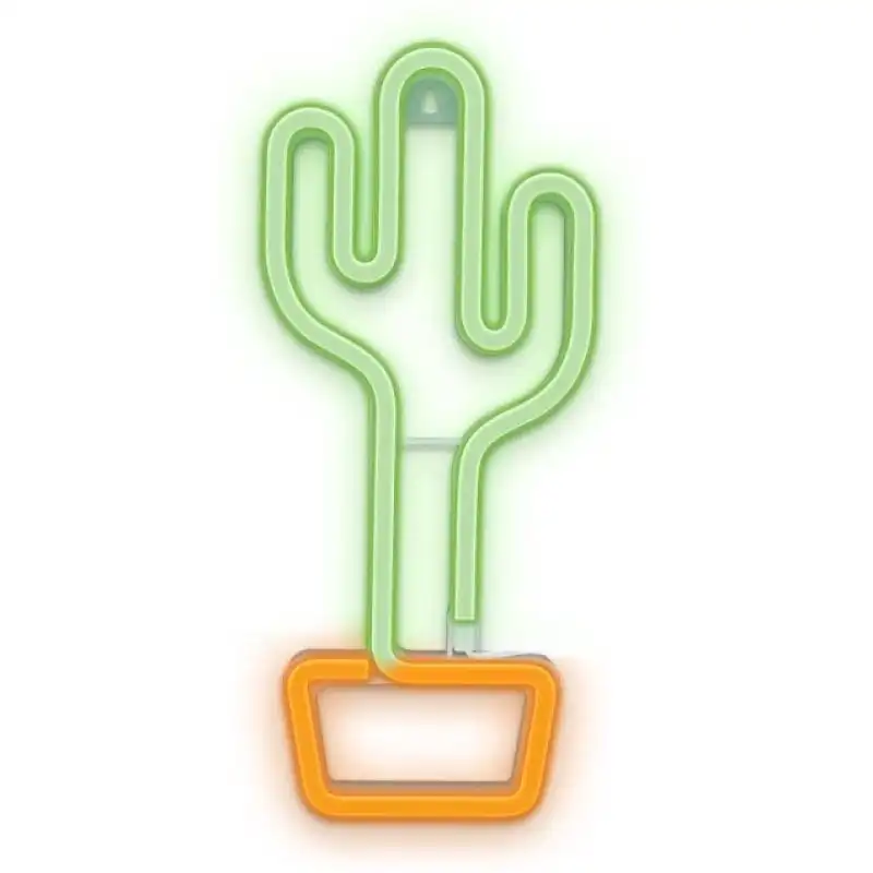 Forever Neon Led Light Cactus Orange Green