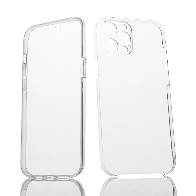 Max Power Digital Funda Doble Cara 360 Grados Silicona Transparente Para Apple Iphone 12 Pro Max