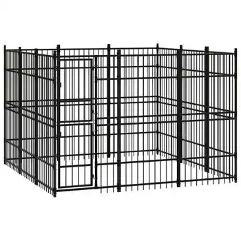 Perrera De Exterior | Jaula Para Perro | Parque Para Mascotas De Acero 8,29 M² Cfw783906