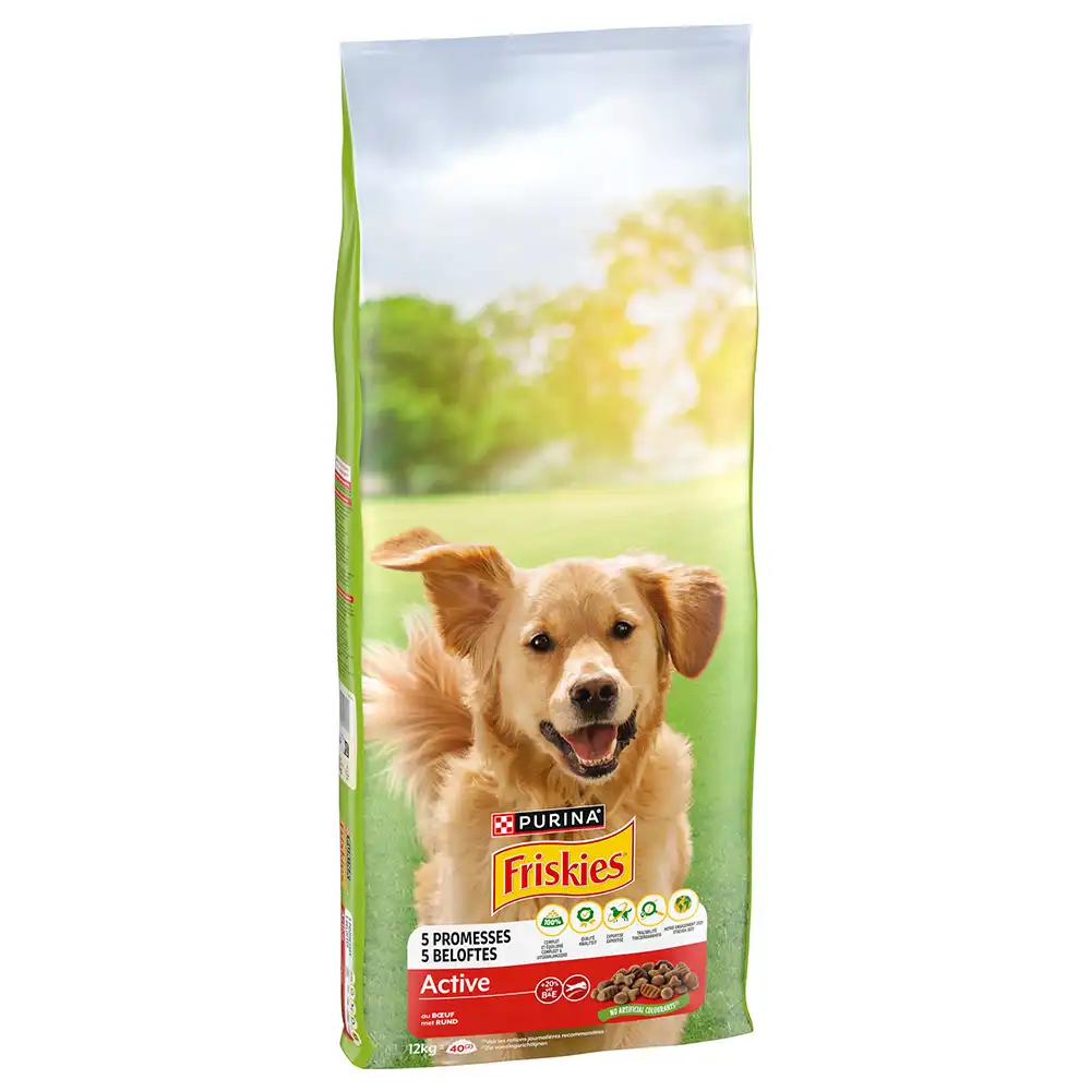 Purina Friskies Adult Dog Active con vacuno - 12 kg - Friskies - Comparador de precios