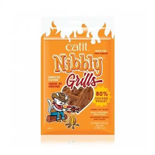 Snack Nibbly Grills para gatos sabor Langosta y Pollo