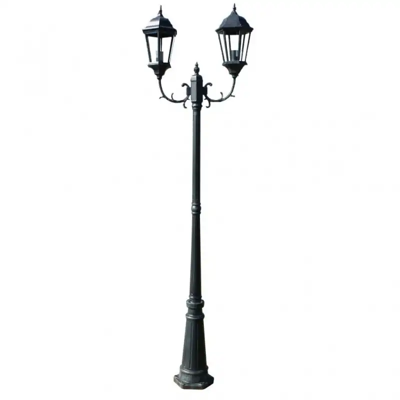 VidaXL Farola de Jardín 2xE27 230cm Verde Oscuro/Negro