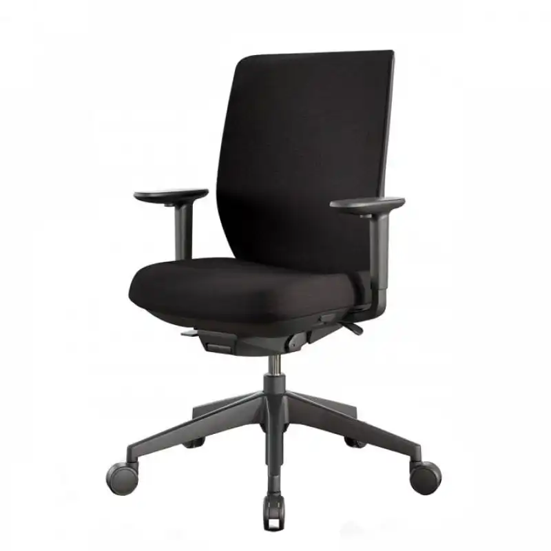 Actiu Trim Silla de Oficina Negra con Base Negra