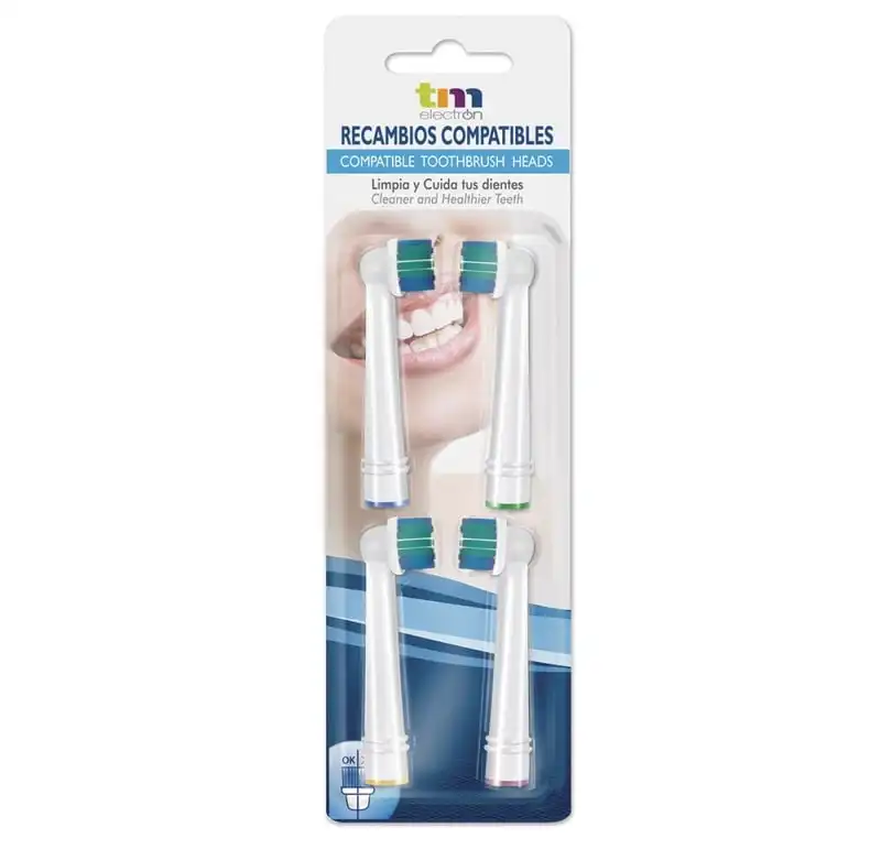 Recambio de Cepillo Eléctrico Compatible con Oral B Pack 4 Recambios