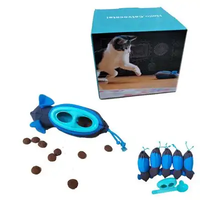 IntiMeg Juego de 5 juguetes azules para gatos con forma de ratón - Una pieza - IntiMeg - Comparador de precios