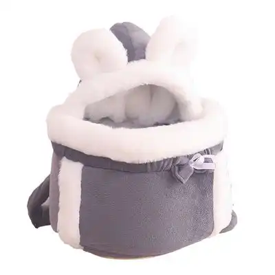 IntiMeg Mochila transportadora de peluche para gatos - Gris: 37×27×8 cm - IntiMeg - Comparador de precios