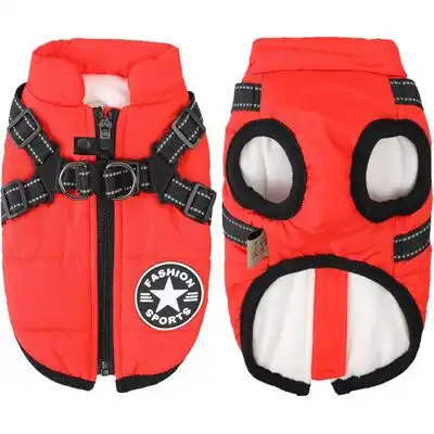 MCBOSON Abrigo de invierno impermeable 2 en 1 para perros con arnés. - Una pieza - Mcboson - Comparador de precios