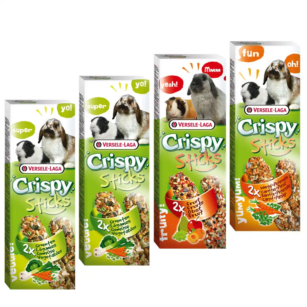 Pack mixto: Versele-Laga Crispy Sticks para herbívoros - 4 x 2 unidades de 55 g aprox.