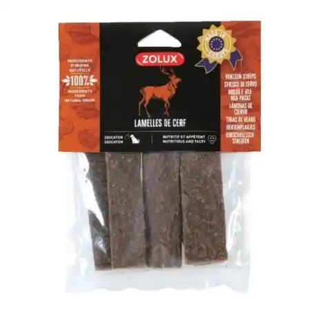 Zolux Snack Natural para Perro en Laminas con Ciervo, 100 gr - Zolux - Comparador de precios