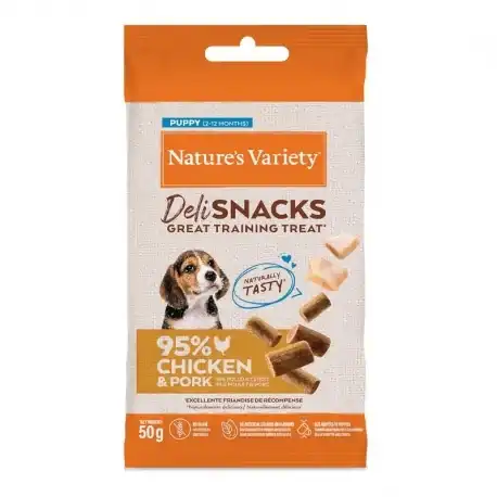 0.05 KG Nature’s Variety Bocaditos Deli Snacks Puppy Pollo y Cerdo para perros - Natures Variety - Comparador de precios