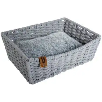 Cama Para Ostras Rectangular En Cuerda De Algodón - Europet Bernina
