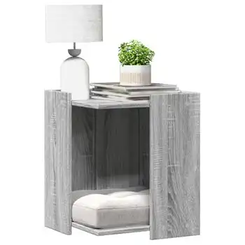Mueble Arenero Para Gatos Madera Gris Sonoma 42x42x51 Cm