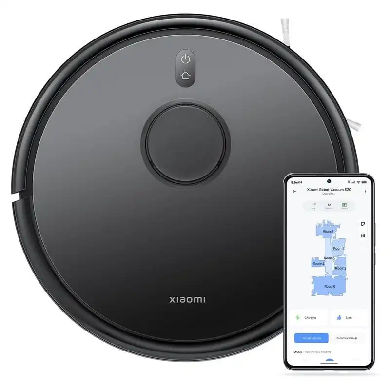 Xiaomi Robot Vacuum S20 Robot Aspirador y Friegasuelos Negro