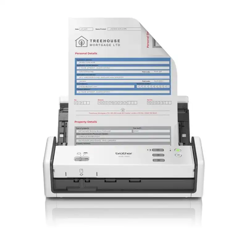 Brother ADS-1300 Escáner Documental Compacto con Alimentador de Documentos ADF Dúplex USB