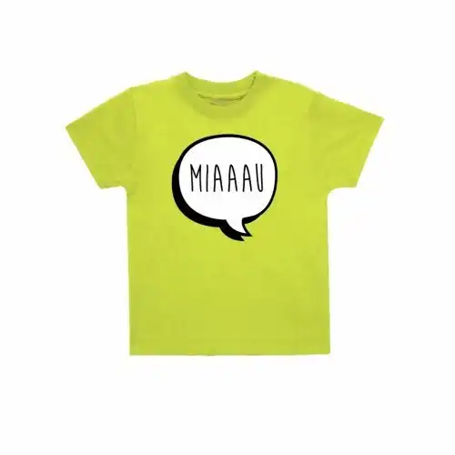 Camiseta niño/a "Miaaau" color Verde