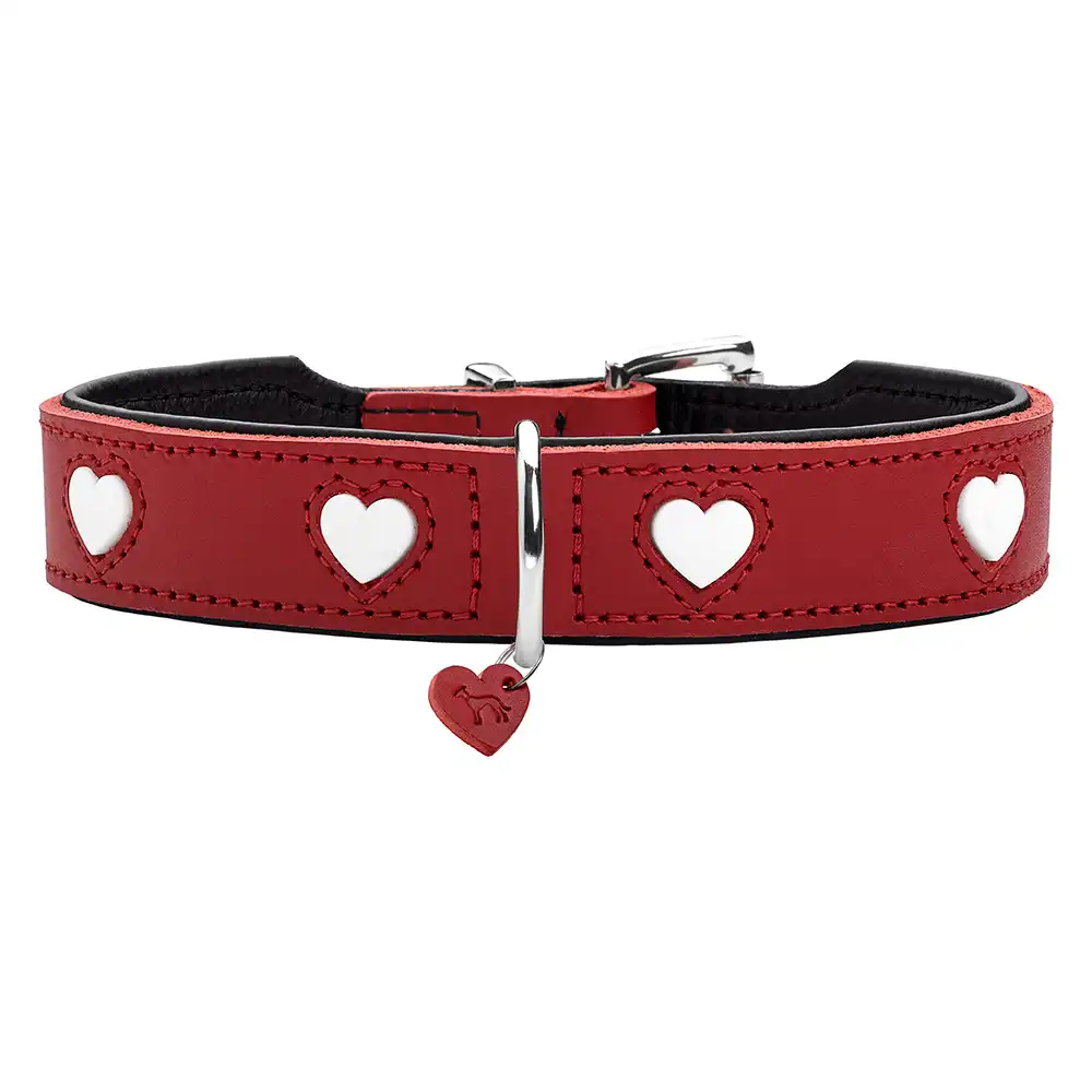 Collar HUNTER Love rojo para perros - Talla 50: 35 - 43 cm de cuello