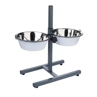 Comedero doble TIAKI con soporte ajustable - 2 x 1600 ml, 21 cm de diámetro - TIAKI - Comparador de precios